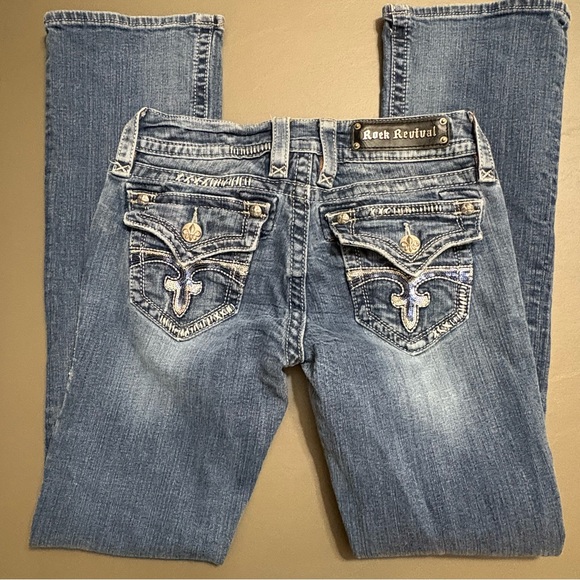 Rock Revival Celine Boot Cut Jeans Waist 27 EUC - Picture 3 of 16